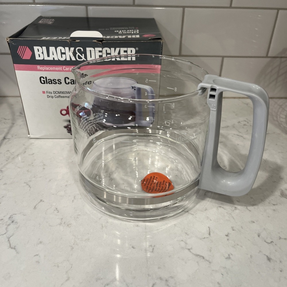 Black&Decker Glass Carafe 10 cup fits DCM903WH drip coffeemaker No Lid